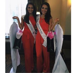 Vince Camuto Orange Jumpsuit Size 2
